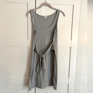 Jcrew T-shirt Tank Wrap Dress Gray Size Small